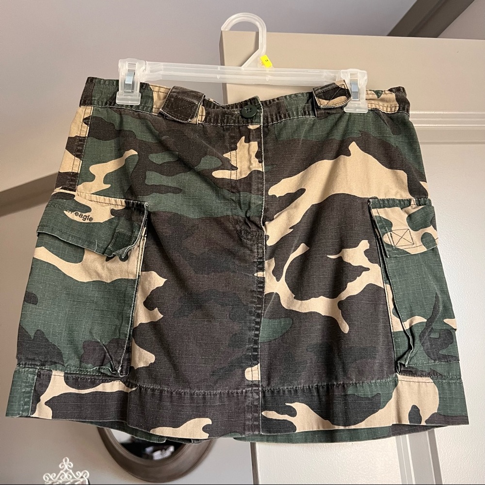 Vintage American eagle camo mini skirt